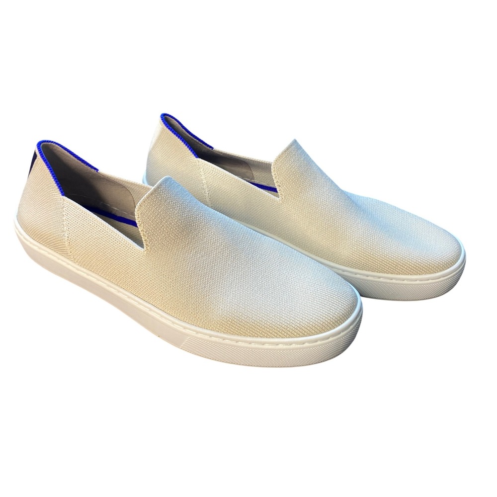 Rothys The‎ Sneaker Bright White Slip On Knit Shoes Womens 9.5 Sustainable Flat